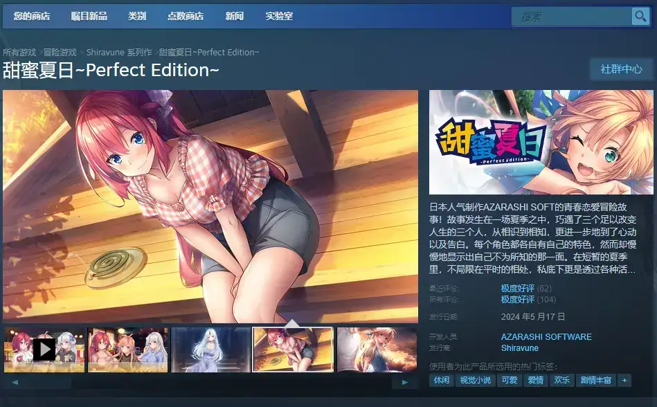 甜蜜夏日 Perfect_Edition~ 官方中文+全CG存档【5.87G】